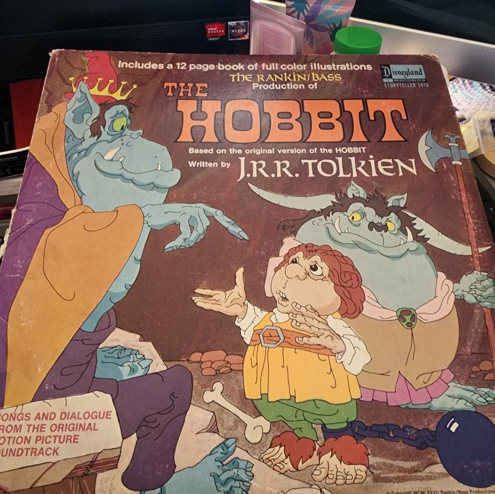 The Hobbit Soundtrack LP Disneyland 3819 Rankin Bass w/  Booklet  1977